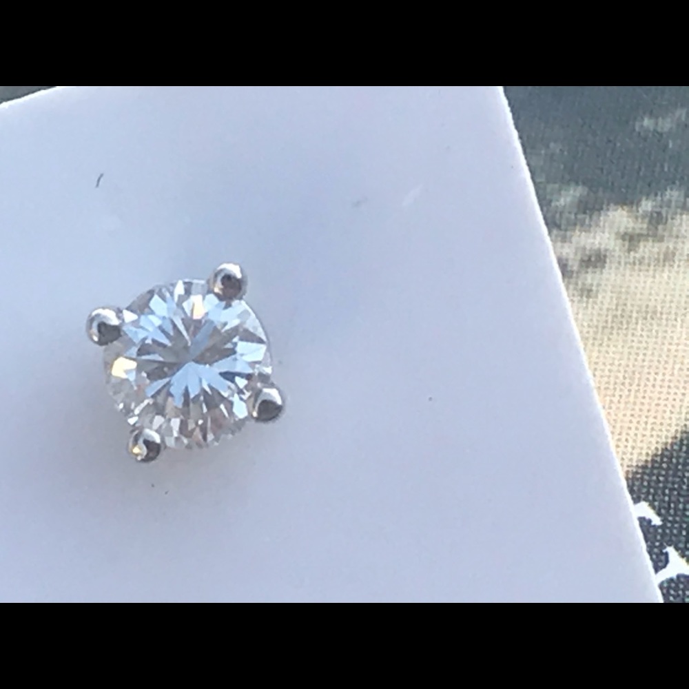 0.17 CT Diamond Stud Single Earring 14K  Gold 💎